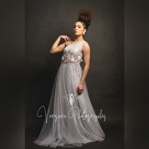 Exclusive Silver Wedding Gown